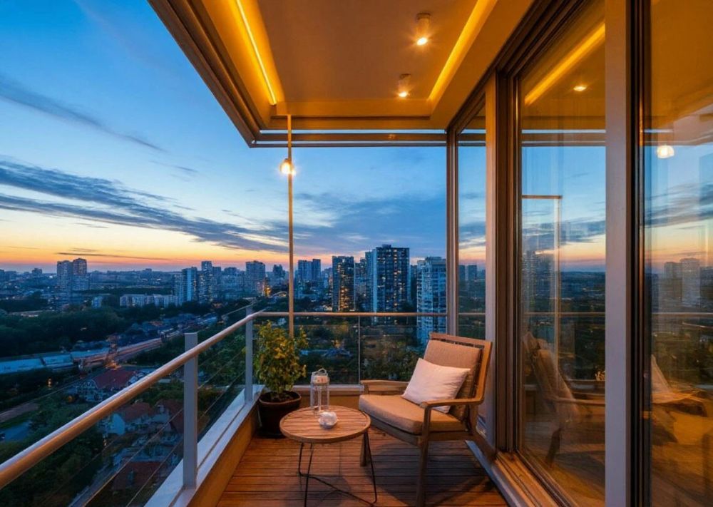 Как установить подсветку на балкон