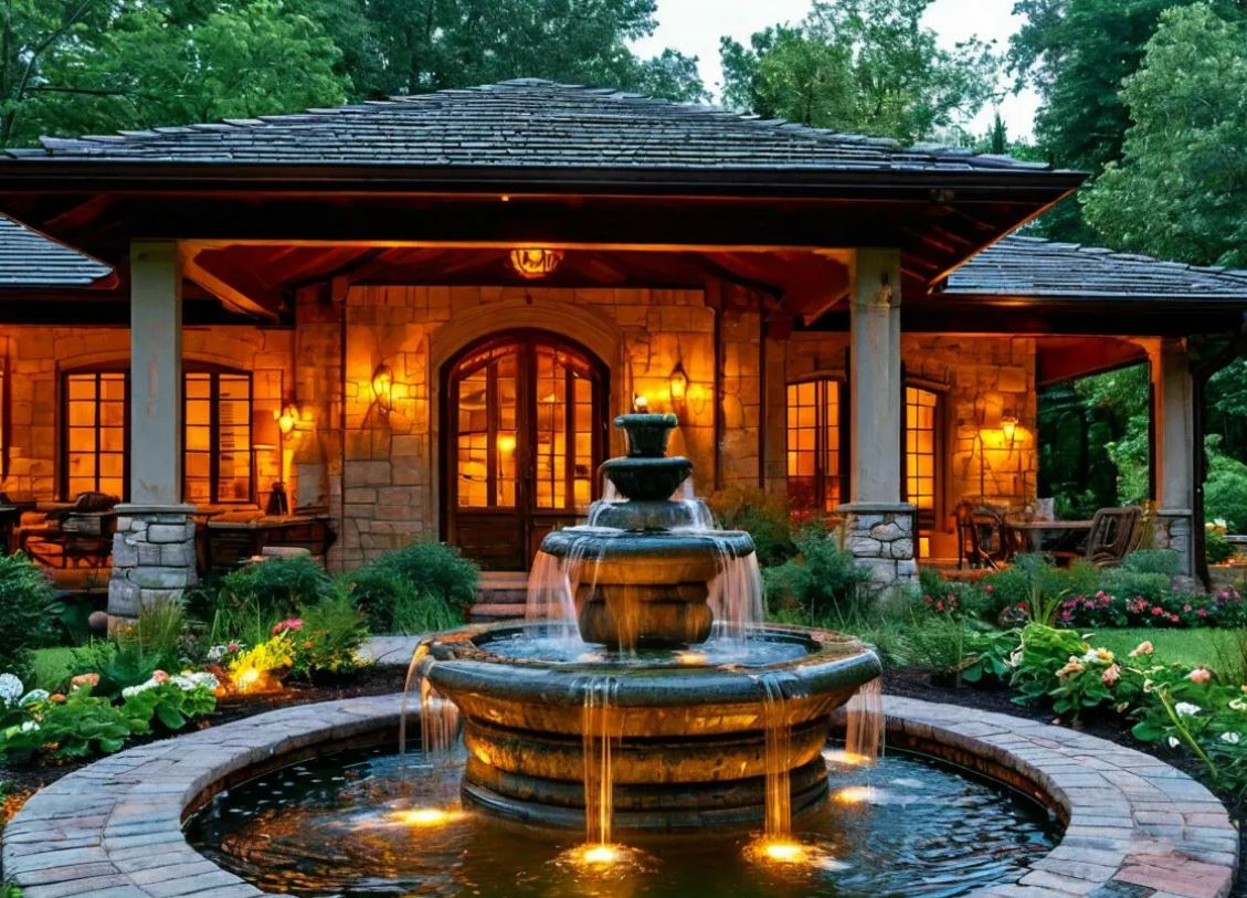 Фонтан на приусадебном участке