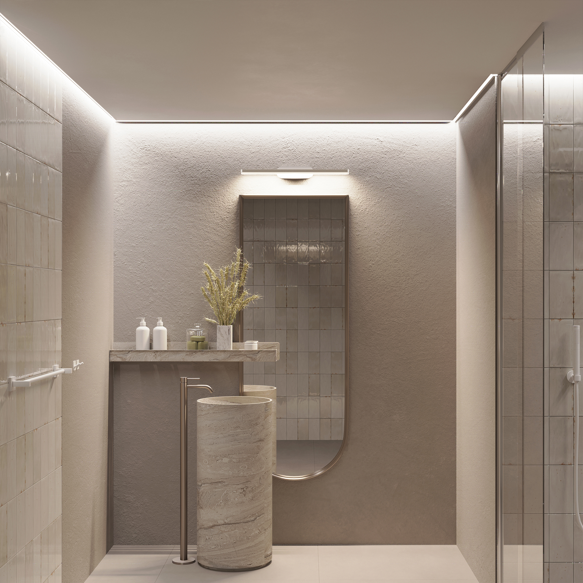 Светлая ванная в современном стиле Светлая ванная в современном стиле